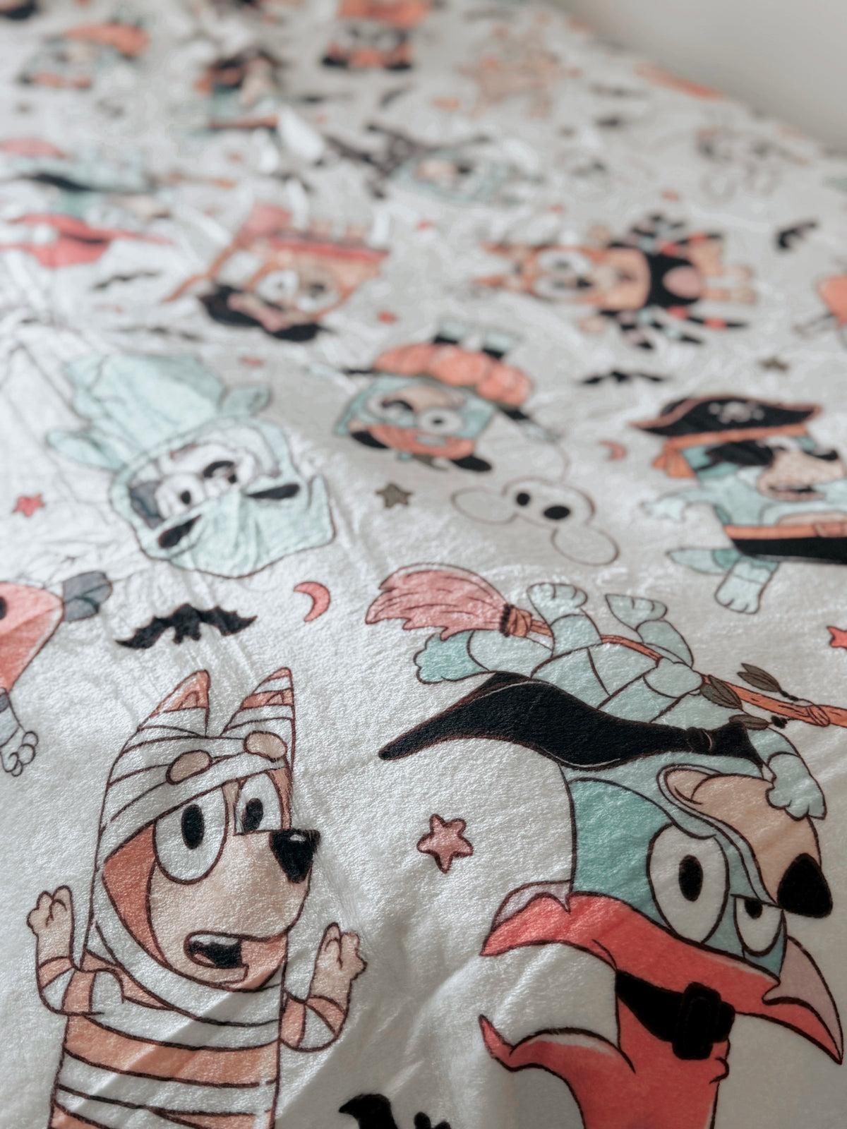 Blue Dog Halloween Minky Blankets