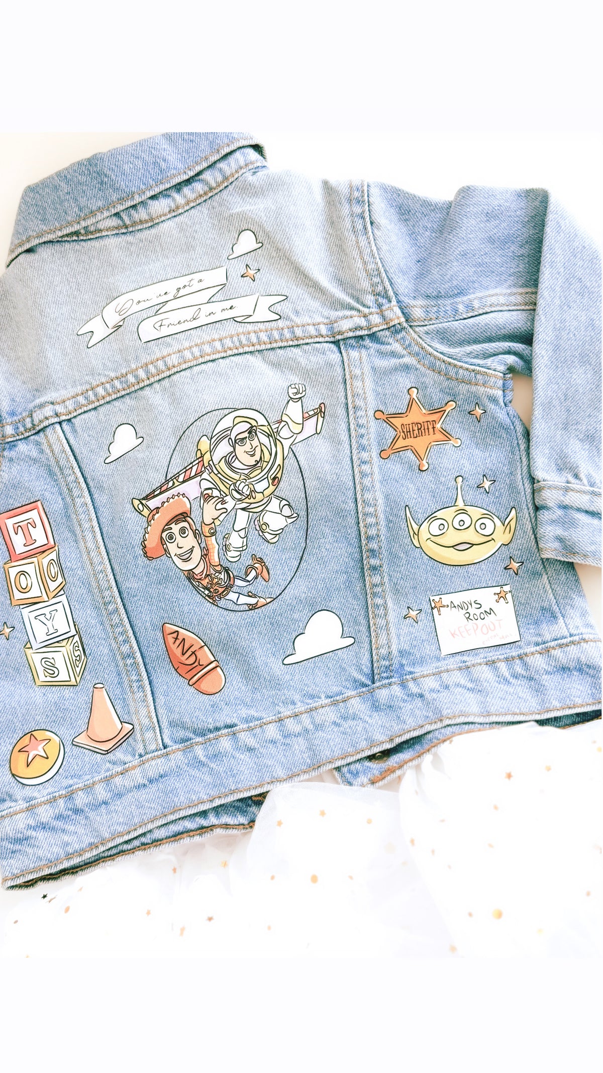 To Infinity Upcycled Denim Jean Jacket