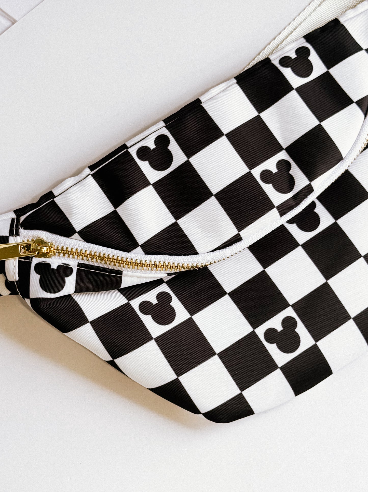 Black Checkered Fanny Pack