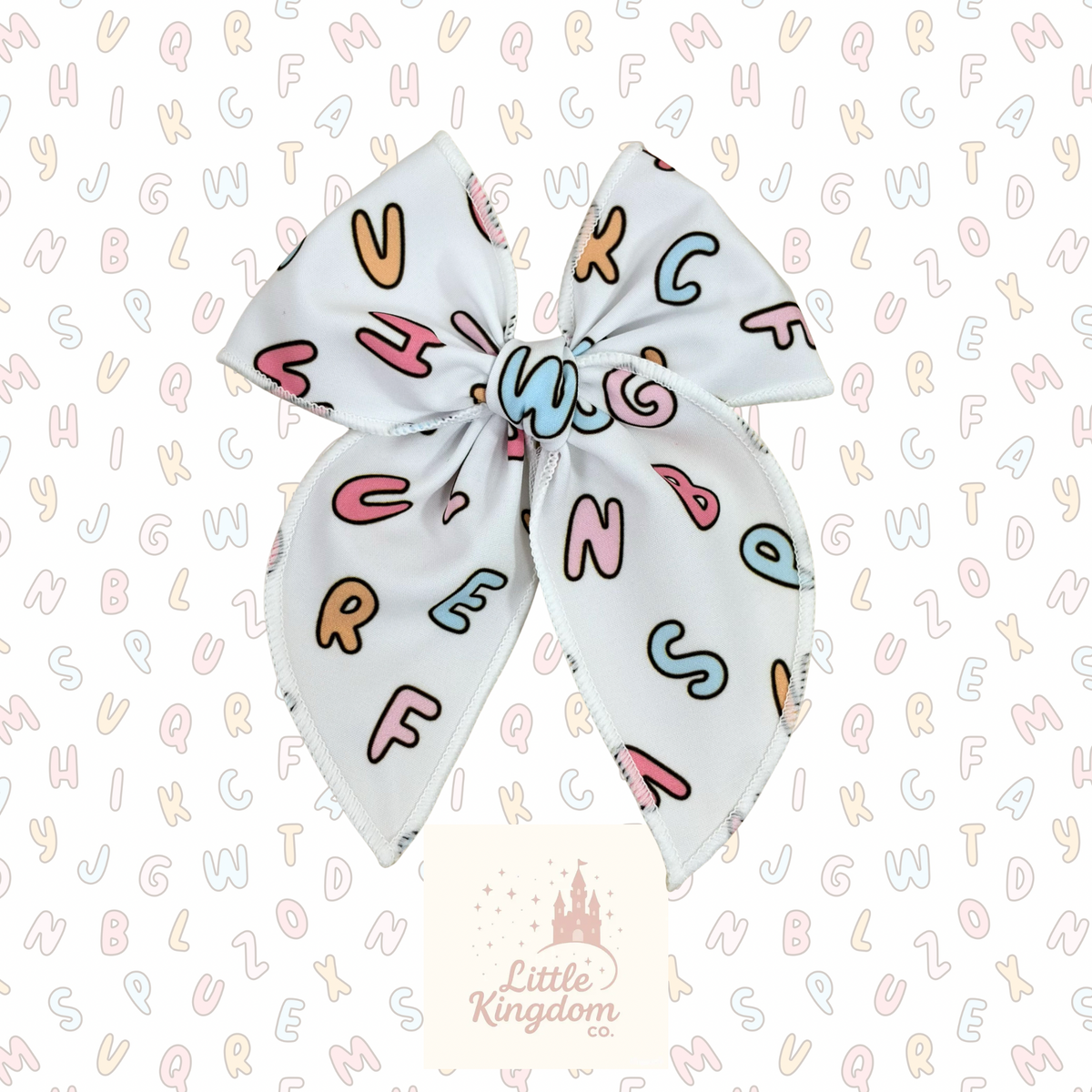 Pastel Letters Bow