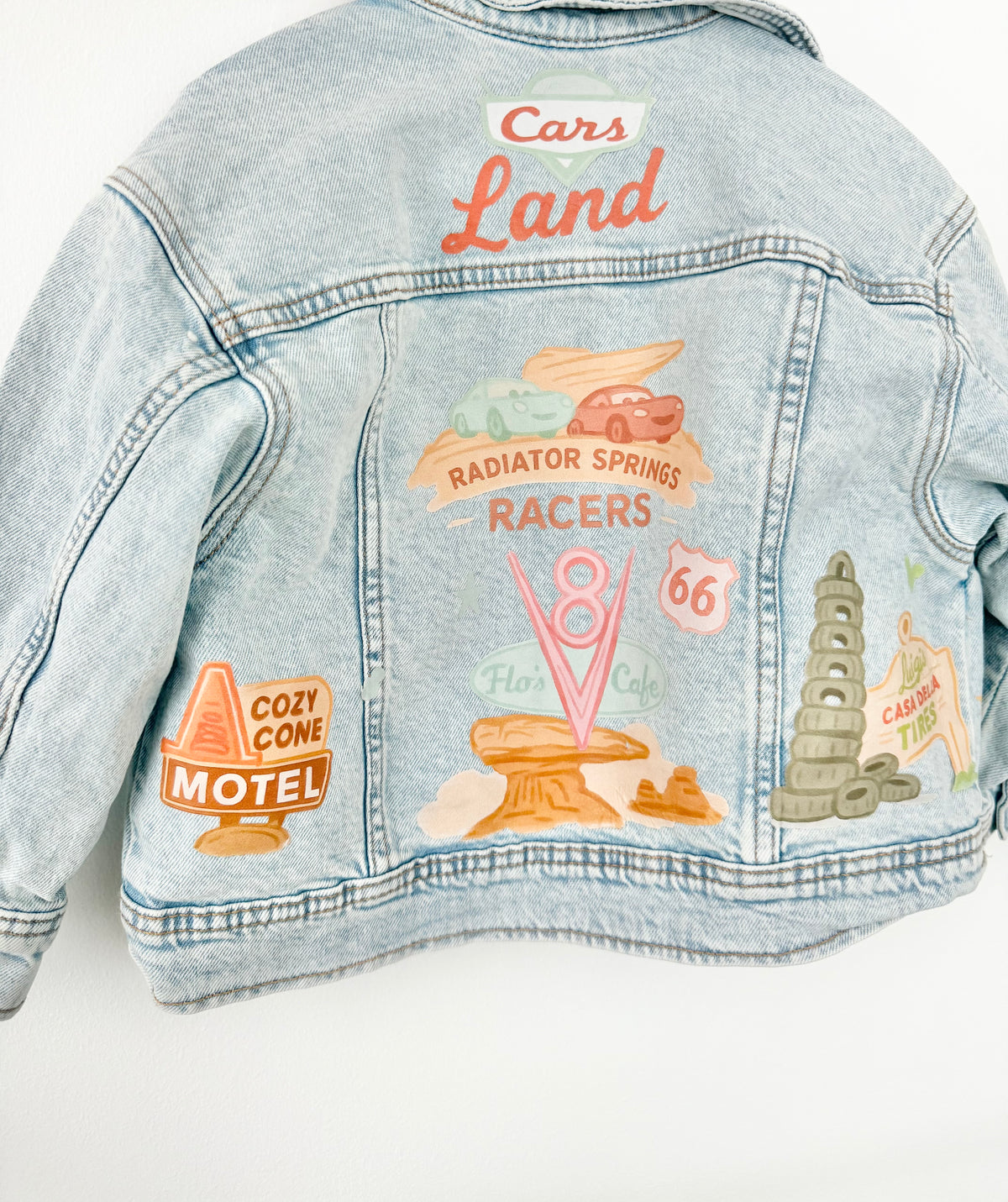 Cars Land Upcycled Denim Jacket