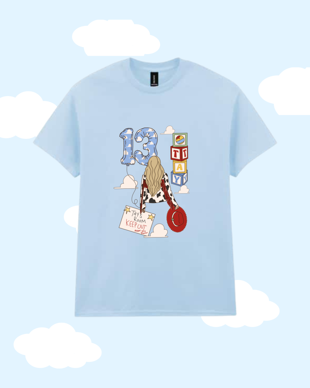 Tay Story Light Blue Adult Tee