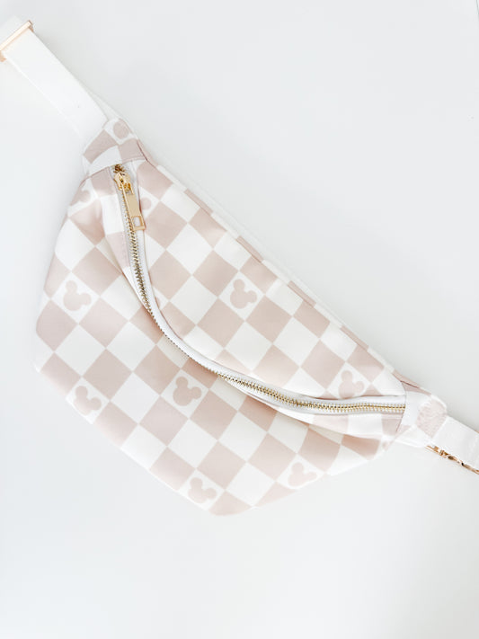 Checkered Mouse Adult Fanny Pack