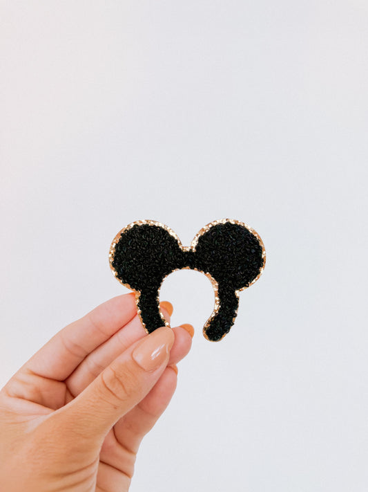 Black Mouse Ears Patch